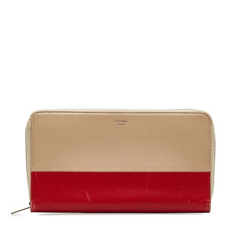 celine bicolor zip wallet|Celine Céline Bicolor Zip Wallet .